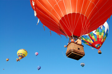 Vivid and Colorful Hot Air Balloons