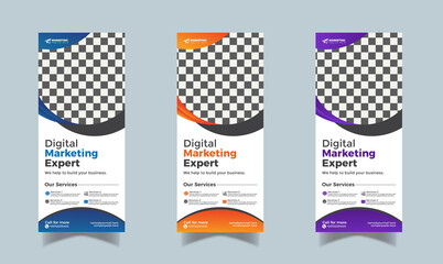 Corporate and Business roll-up banner and standee business banner design template