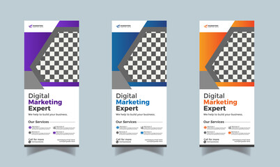 Corporate and Business roll-up banner and standee business banner design template