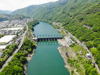 Fototapeta na wymiar 徳島県三好市　池田ダムの風景 