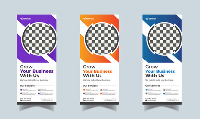 Corporate and Business roll-up banner and standee business banner design template