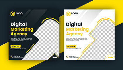Creative and modern webinar social media posts design and minimal square banner template, ads, flyer design for your corporate company and digital marketing agency