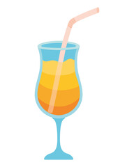 yellow cocktail illustration