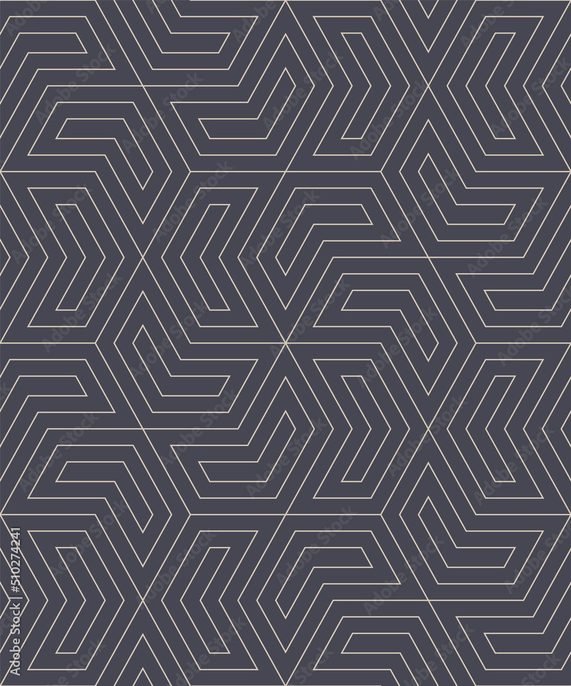 Poster conceptual geometric linear seamless pattern vector trendy abstract background. decorative complexit