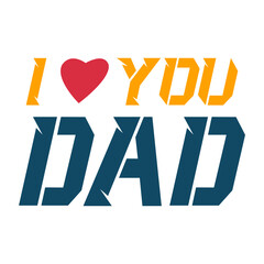 Happy Fathers Day Lettering retro Sticker