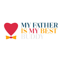 Happy Fathers Day Lettering retro Sticker