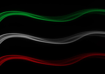 colorful smoke abstract on black background, Movement of fire design