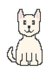 Clip art of white dog