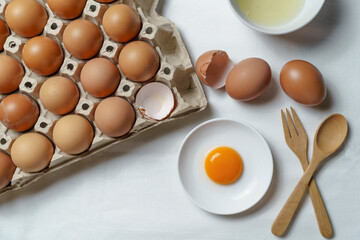 Ready-to-cook fresh chicken eggs