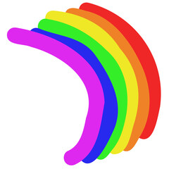 Rainbow in the colors of the lgbt flag.