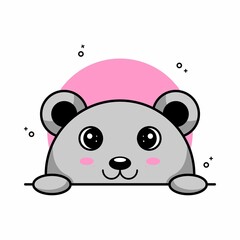 Cute Bear Cartoon Vector Icon Illustration. Animal Icon Concept Isolated Vector