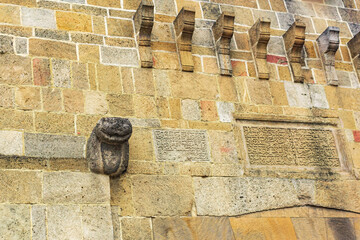 architectural elements of the fortress wall of the citadel of Derbent, Dagestan