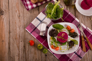 Beetroot veggie burger.