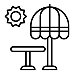 umbrella and table icon transparent background