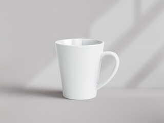 3D illustration. White porcelain mug isolated on white background