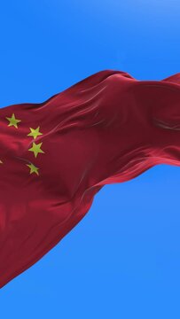 China flag - 3D realistic waving flag background