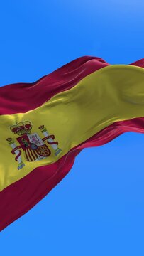 Spain flag - 3D realistic waving flag background