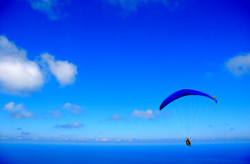 paragliding in the sky