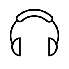 Simple headphone. Headset. Listen to music. Vector.