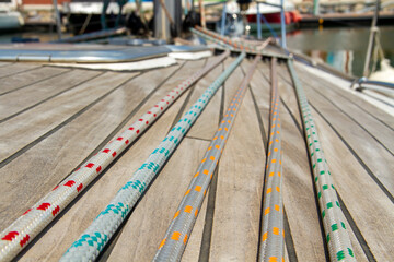 sailing ropes close up