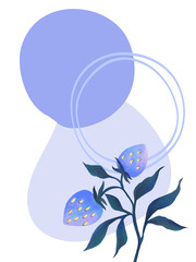 Watercolor illustration Botanical branches leaves collection foliage abstract shape flower leaves elements hand painted