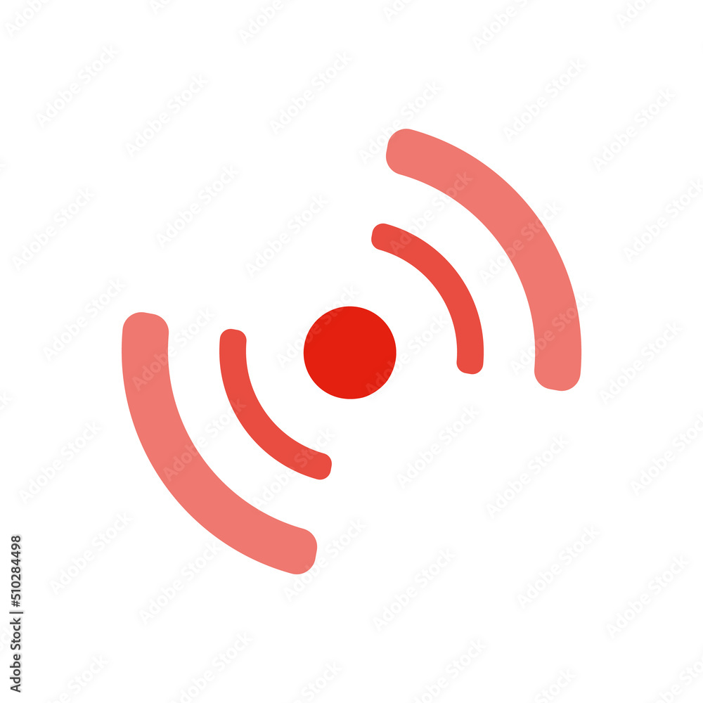 Poster diagonally oriented live streaming and live radio icon. vector.