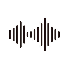 Waves of sound. Waves of rhythm. Wave of volume. Vector.