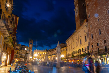 Beautiful night view of Verona, Veneto region, Italy.