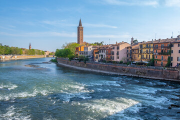 Fototapeta na wymiar Verona and Adige River