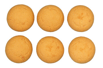 Cookies with filling on a light background. Cookies are made from wheat flour. Isolate.