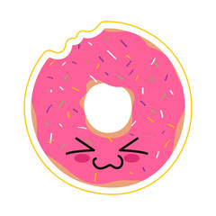 cute bitten donut