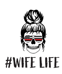 mom wife  firefighter svg, firefighter flag svg, fire department svg, thin red line svg, firefighter mom svg, firefighter mom sunflower svg
