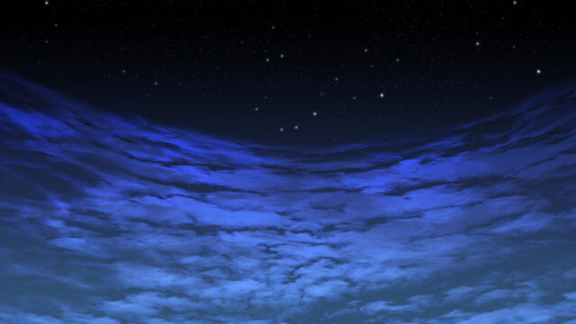 the night sky and the stars