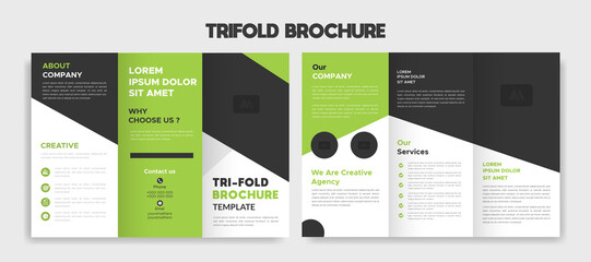 creative editable trifold brochure template design vector