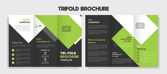 creative editable trifold brochure template design vector
