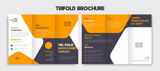 creative editable trifold brochure template design vector