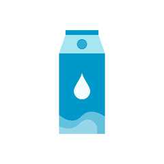 Milk package icon. Vector illustration. 