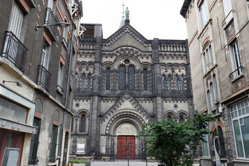 Fototapeta premium Saint Joseph catholic Church located in Clermont- Ferrand , Auvergne region, France.