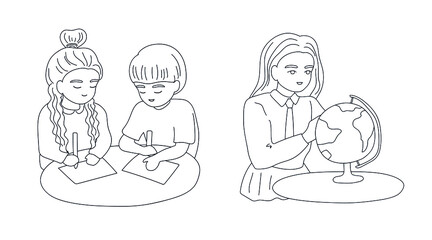 Children in a classroom