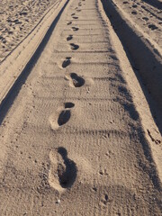 footsteps in the sand