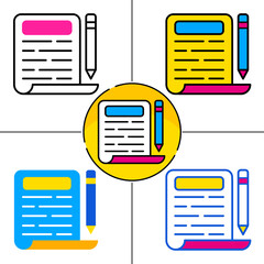 document in flat design style