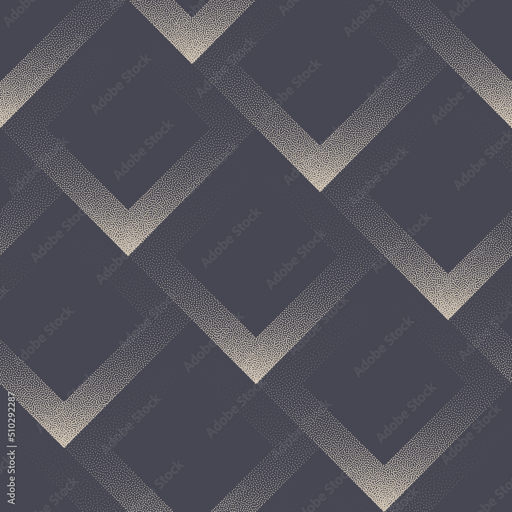 Poster futuristic geometric cell surface seamless pattern vector abstract background. close up tilted squar