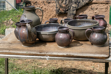 fired earthenware removed from the kiln. Mugs, pots, plates and everything else beautiful and useful. Latvian national cultural heritage