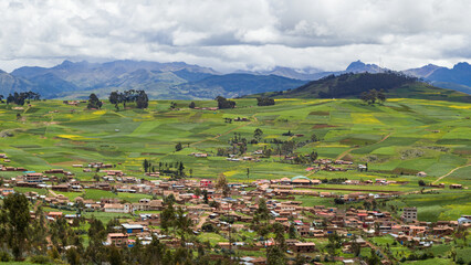 vast green Urubamba andean cityscape - Cusco, PEru