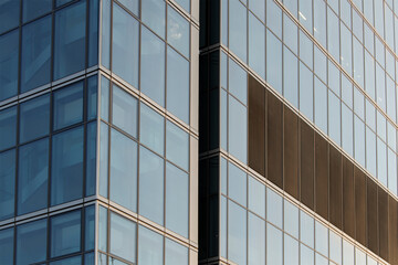 skyscraper fragment with glass facade