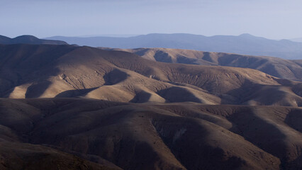 sun shinign through to Ica desert Andean Lanndscape - Ica Peru