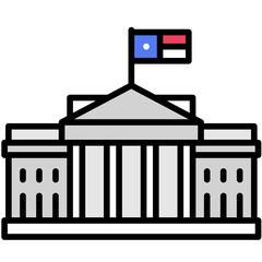 White House icon,  Fourth of July related vector