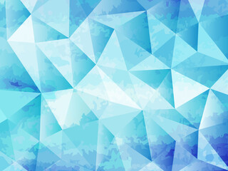 Fototapeta premium ポリゴン 背景 水彩 テクスチャ 三角 抽象的 クール 冷 氷