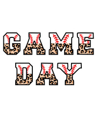 Game Day svg png, half leopard cheetah print game day svg png, game day baseball svg png, baseball svg, baseball mom svg, game day svg bundl
