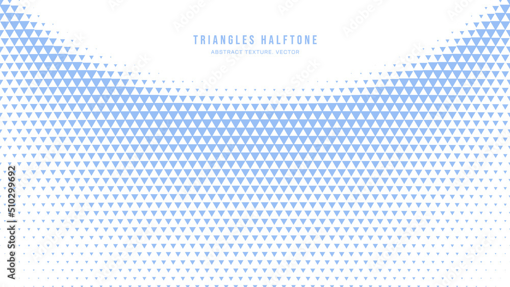 Poster triangles halftone geometric subtle texture vector semi circle border white blue abstract background